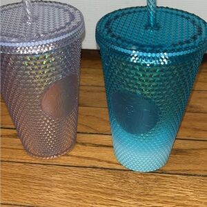 Starbucks Iridescent Tumblers - Purple and Teal